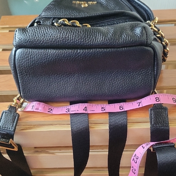 Michael Kors Black Pebbled Leather Backpack - Picture 8 of 10